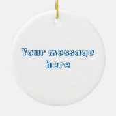 Sneeuwpaar en hond keramisch ornament (Achterkant)