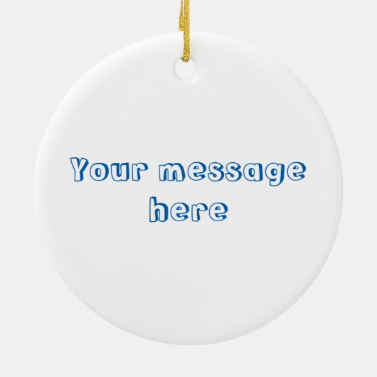 Sneeuwpaar en hond keramisch ornament (Achterkant)