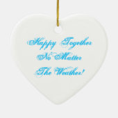 Sneeuwpaar Keramisch Ornament (Achterkant)