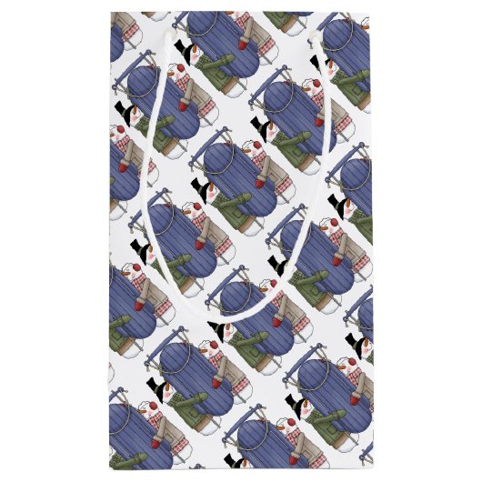 Sneeuwpaar Klein Cadeauzakje (Achterkant)