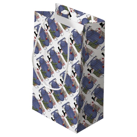 Sneeuwpaar Klein Cadeauzakje (Achterkant Gekanteld)