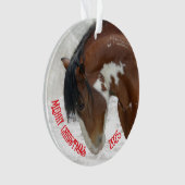 Sneeuwpaard Kerst Acryl Ornament (voorkant)