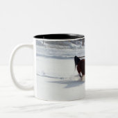 Sneeuwpaard Tweekleurige Koffiemok (Links)