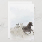 Sneeuwpaarden - Briefpapier (Voorkant / Achterkant)