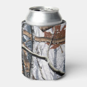 Sneeuwpatroon 3 van het jachtkamp blikjeskoeler (Blikje Voorkant)