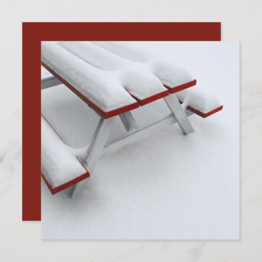 sneeuwpicknick kaart (Voorkant / Achterkant)