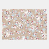 Sneeuwpinguïns met kraftkerst inpakpapier vel (Voorkant 2)