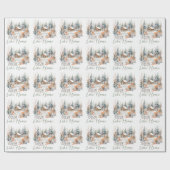 Sneeuwplaats als Huis, Berghut Kerstmis Cadeaupapier (Vlak)