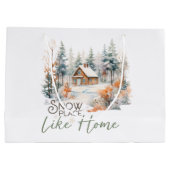 Sneeuwplaats als Huis, Berghut Kerstmis Groot Cadeauzakje (Achterkant)