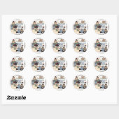 Sneeuwplaats als startpunt ronde sticker (Vel)