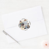 Sneeuwplaats als startpunt ronde sticker (Envelop)