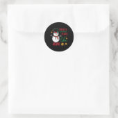 Sneeuwplaats als thuis kerst ronde sticker (Tas)