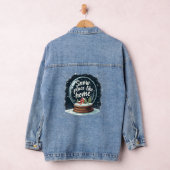 Sneeuwplaats zoals Home Vakantie Quote Denim Jacket (Hangar)