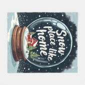 Sneeuwplaats zoals Home Vakantie Quote Fleece Deken (Voorkant (Horizontaal))