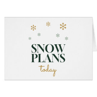Sneeuwplannen Vandaag Winter Sneeuwvlok Typografie