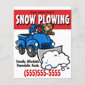 Sneeuwploeg. Sneeuwruimingsservice. Flyer (Voorkant)