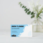 Sneeuwploeg Visitekaartje bedrijf (Staand voorkant)