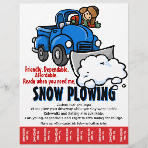 Sneeuwploegen. Sneeuwverwijderaars. Flyer