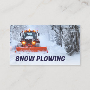 Sneeuwploegen & Verwijderen Service Tractor Foto Visitekaartje