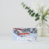 Sneeuwploegen & Verwijderen Service Truck Foto Visitekaartje (Staand voorkant)