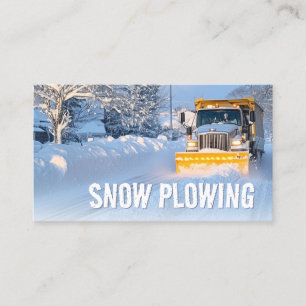 Sneeuwploegen & Verwijderen Service Truck Foto Visitekaartje