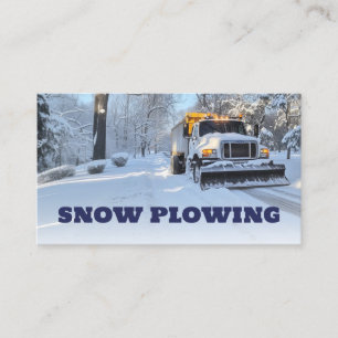Sneeuwploegen & Verwijderen Service Truck Foto Visitekaartje