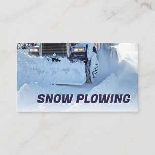 Sneeuwploegen & Verwijderen Service Truck Foto Visitekaartje