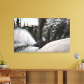 Sneeuwploegen voor het opruimen van spoorwegen in  canvas afdruk (Insitu (Woonkamer))