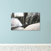 Sneeuwploegen voor het opruimen van spoorwegen in  canvas afdruk (Insitu (Houten vloer))