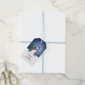 Sneeuwpop Bouwen Cadeaulabel (Met Touw)