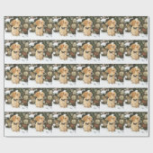 sneeuwpop cadeaupapier (Vlak)