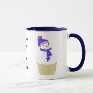 Sneeuwpop Cupcake Met Spreuk Mok