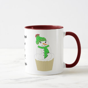 Sneeuwpop Cupcake Met Spreuk Mok