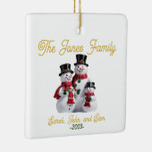 sneeuwpop familie Ornament (Rechts)