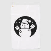 sneeuwpop golfhanddoek (Voorkant)