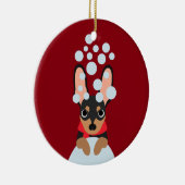 Sneeuwpop Keramisch Ornament (Rechts)