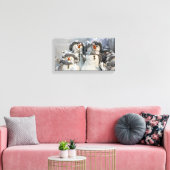 sneeuwpop Kerstmis canvas (Insitu (Woonkamer))