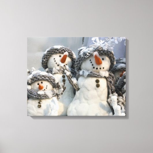 sneeuwpop Kerstmis canvas Afdruk (Voorkant)