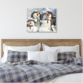 sneeuwpop Kerstmis canvas Afdruk (Insitu (Slaapkamer))