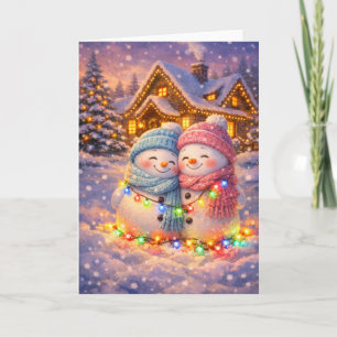 Sneeuwpop koppel kaart