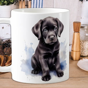 Sneeuwpop - Labrador Puppy - Black Labrador Koffiemok