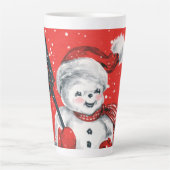 sneeuwpop latte mok (Voorkant)