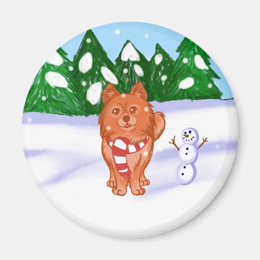 sneeuwpop magneet (Voorkant)