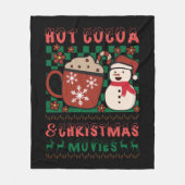 sneeuwpop met cacao fleece deken (Voorkant)