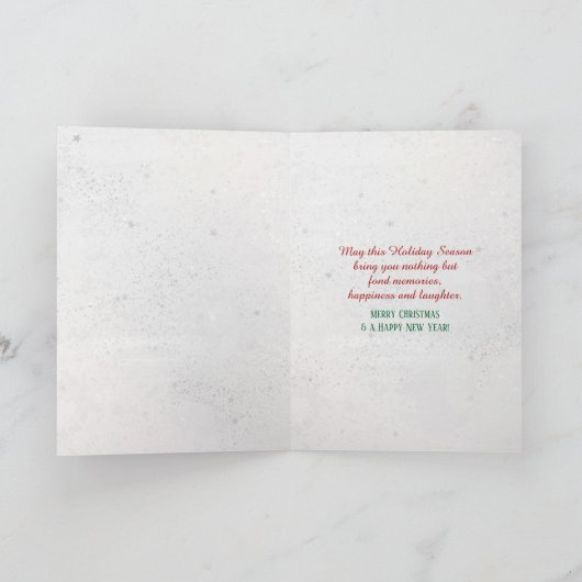 sneeuwpop met gouden kerstster in het raam kaart (Binnen)