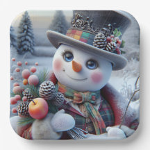 Sneeuwpop met Winterboeket, Kerstmis, Auteur Na