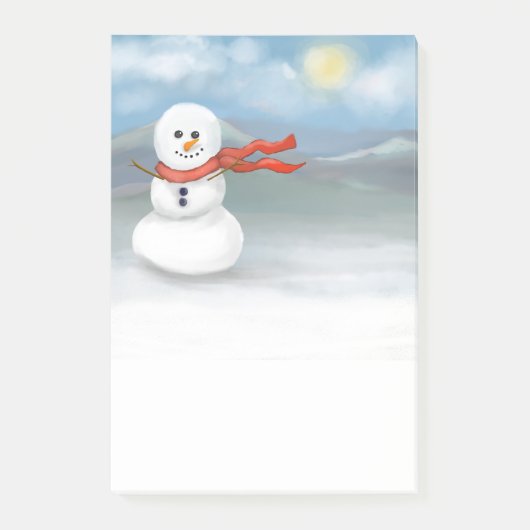 Sneeuwpop Post-it® Notes (Voorkant)