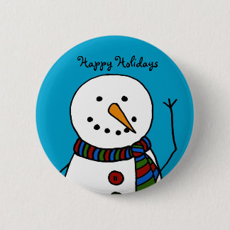 sneeuwpop ronde button 5,7 cm