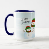 Sneeuwpop Vakantie Persoonlijke Mok (Links)