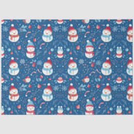 Sneeuwpoppen Bessen Candy Canes Kerstmis Tissuepapier